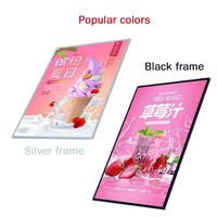 Panneau en verre trempé, éclairage LED lumineux pour restaurant, affichage du menu, boîte lumineuse, tableau