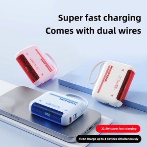 Banco de Energía Portátil de 10000mAh con Cable Integrado de 22.5W, Mini Banco de Energía Multifuncional para Teléfonos Inteligentes - Product Image 6