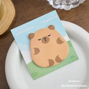 Bloc de Notas Adhesivas con Diseño de Capibara de Dibujos Animados, Serie Diaria, Bloc de Notas Adhesivas para Oficina y Adhesivos para Mensajes - Product Image 6