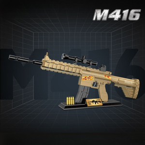 Ensemble <span class=keywords><strong>de</strong></span> construction <span class=keywords><strong>de</strong></span> fusil <span class=keywords><strong>de</strong></span> <span class=keywords><strong>simulation</strong></span> Kar98k et fusil automatique M416 en briques, blocs <span class=keywords><strong>de</strong></span> construction stimulants pour enfants OEM - Product Image 5