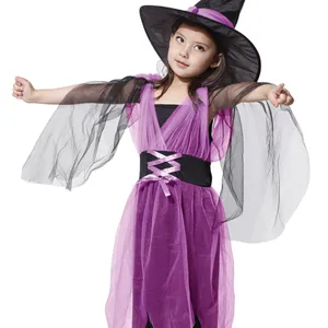 Косплей вечеринка феи ведьмы платье хэллоуин костюм для девочек маскарадное платье для маленьких девочек костюм для выступления на сцене