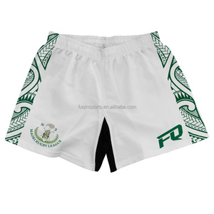 FQ celana pendek olahraga tim tim poliester celana pendek rugbi League kustom untuk pria Teamwear pakaian latihan desain Union Rugby - Product Image 5