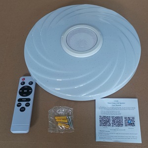Décoration moderne pour la maison, simplicité, acrylique, RGB, musique, application intelligente, télécommande, éclairage LED rond pour plafond - Product Image 6