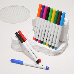 Pennarelli Magnetici a <span class=keywords><strong>Punta</strong></span> <span class=keywords><strong>Fine</strong></span> ad Asciugatura Rapida, Non Tossici, 12 Colori per Lavagna Bianca - Product Image 3
