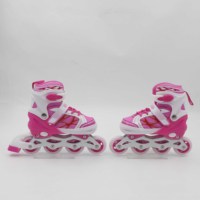 Nouveaux patins à roulettes réglables pour l'extérieur, roulements ABEC-7, cadre en aluminium, roues en PU clignotantes - Haute qualité, durables, noir, blanc, rouge