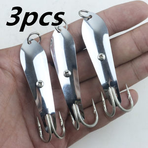 Esca a cucchiaio da pesca stampata in acciaio inossidabile per Trolling <span class=keywords><strong>di</strong></span> spigole e carpe Drone esca in metallo con ganci - Product Image 4