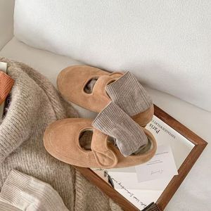 Calcetines Holgados para Mujer, Color Sólido, Transpirables, Absorbentes de Sudor, Fibra de Poliéster, Blanco, Color Avena, Caqui, Marrón Oscuro, Juveniles, de 18 a 40 Años - Product Image 2