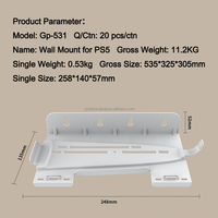 Kit de montage mural vertical en métal stable pour ménage support de support pour PS5 Slim Pro contrôleur de jeu Console accessoire de jeu