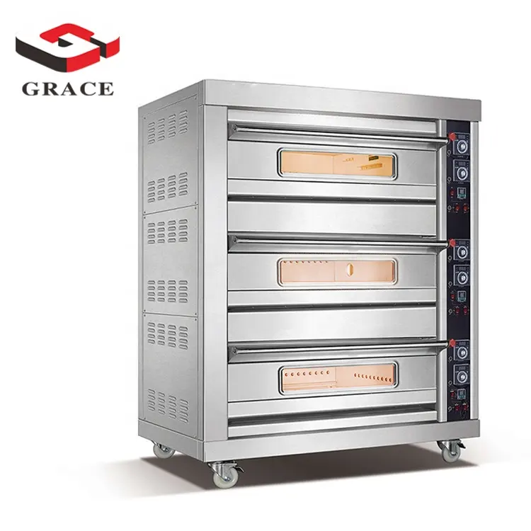 Forno industriale commerciale elettrico e Gas piano Pizza pane 3 piani 6 teglie forno