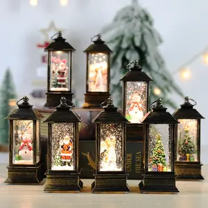 2023Hot Sale Christmas Decoration Gifts Crafts Plastic Music Lamp Christmas Snow globe Water Lantern