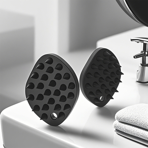 Cepillos de baño de silicona ergonómicos de grado alimenticio personalizados al por mayor cepillos de esponja cepillo de silicona cepillo ondulado - Product Image 2