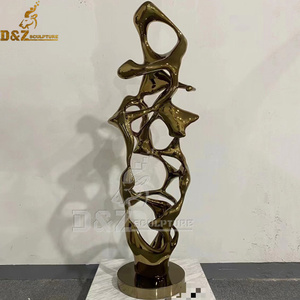 Galería de obras de arte de lujo de alta calidad de acero inoxidable plateado escultura de diseño de hongo - Product Image 2