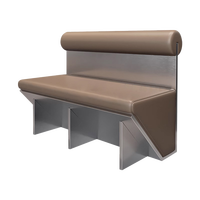 Ensemble de canapés et fauteuils de loisirs modernes en acier inoxydable pour usage commercial extérieur, hôtelier et mobilier de bar