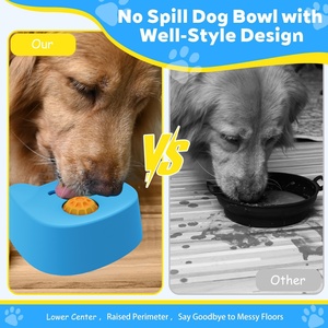 Cuenco de silicona para alimentación lenta de perros con ventosa y diseño de lamido para calmar la ansiedad, baño, aseo y premios - Product Image 4