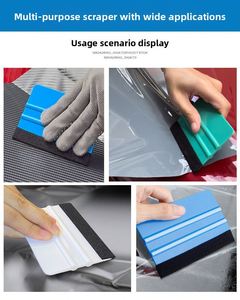 Custom Logo Square Plastic Felt Squeegee Multiple Colors for <b>Vinyl</b> Wrap Tools Car Stickers <b>Decal</b> Applicator - Product Image 4