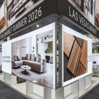 Stand d'exposition modulaire rétroéclairé 20x30 en îlot avec affichage LED SEG pour le marché de Las Vegas Été 2027
