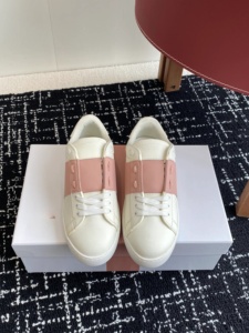 Studded Heel Detail Lace Up Low Top Sneakers with Color <b>Block</b> Strap for Women Casual Daily Wear Valentinos - Product Image 2