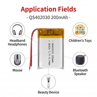 Fournisseur d'or : Batteries Li-Polymère au Lithium 3.7V 200mAh 402030 – Batterie Lipo Rechargeable en Promotion