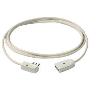 Câble d'extension 3G0.75, prise plate, 3M, cordon d'alimentation blanc - Product Image 1