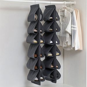 High Quality 12-grid Organizer Dust Bag and <b>Shoe</b> Storage Hanging Bag Rotatable <b>Shoe</b> Storage Bag - Product Image 1