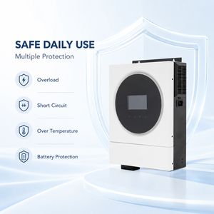 6kW on Grid Hybrid Solar Pure Sine Wave Single Phase <b>48V</b> MPPT Built in <b>Battery</b> Dual Output Home Backup Power System - Product Image 4