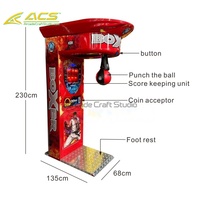 ACS Meilleure Vente Machine de Jeu de Boxe Interactive de Type Arcade avec Mesure de Puissance de Coups, à Monnayeur, pour Échange de Prémiers