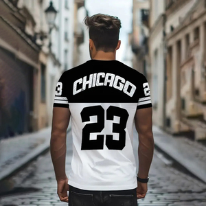 T-shirt à manches courtes pour homme, style streetwear, tendance décontractée, sublimation, motif créatif taille 23, design imprimé pour homme - Product Image 2