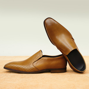 Chaussures habillées formelles sur mesure en cuir véritable à bout pointu de style Oxford pour mariage, soirée, chaussures décontractées - Product Image 5