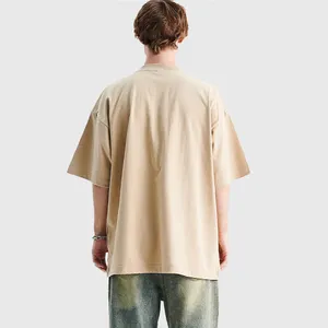 Bán Buôn Giá Rẻ Giá 100% Bông Trống T Áo Sơ Mi Cho Nam Giới Tùy Chỉnh In Đồ Họa T Áo Sơ Mi Drop Shoulder Mens Quá Khổ Áo Thun - Product Image 3