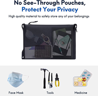 Tas kantong utilitas ritsleting kecil pabrik langsung tahan air klip Carabiner alat Organizer tas kantong Gir