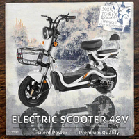 Trottinette électrique 48V, moteur roue arrière 3 vitesses, cadre en acier au carbone, batterie plomb-acide, roues 14 pouces, autonomie électronique 31-60 km, frein à tambour pour adultes