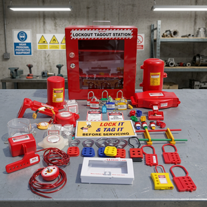Station de verrouillage et d'étiquetage industrielle, ensemble de boîtes de sécurité, cadenas à hasp, panneau d'avertissement, kit de verrouillage d'équipement - Product Image 3