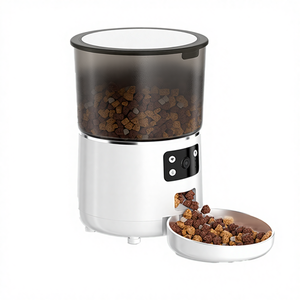 เครื่องให้อาหารสัตว์เลี้ยงอัตโนมัติ 4 ลิตร รุ่นโมเดิร์น ผลิตจากพลาสติกแข็ง พร้อมกล้องควบคุมผ่านแอพพลิเคชั่น และชามสแตนเลส สำหรับสุนัขและแมว - Product Image 1