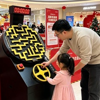 Jeu de labyrinthe à billes 3D à monnayeur pour parc d'attractions, avec piste de réaction par gravité et minuterie