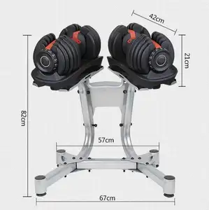 Besi master peralatan gym berat badan digunakan dumbbell yang dapat disesuaikan 24kg untuk kebugaran