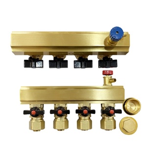 4 cổng nước dưới sàn sưởi ấm đa dạng 4-cách nước điều khiển bằng tay Brass rutube thương hiệu 3-năm bảo hành bán buôn Nhà cung cấp OEM - Product Image 1