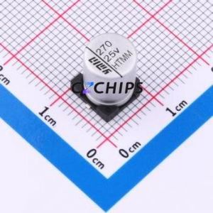 Condensador Electrolítico de Aluminio Híbrido Sólido-Líquido VHTD1051E271MVCG SMD, D8xL10.5mm 270uF 20% 25V 8mm - Product Image 1