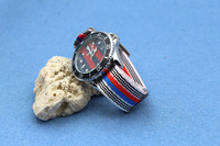Bracelet de montre en Nylon de haute qualité, couleur drapeau américain, noir, blanc, bleu, rouge, 20mm, 22mm