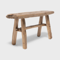 Meja Kopi Kayu Elmwood Utara Desain Wabi Sabi Modern Farmhouse dengan Sambungan Klasik dan Serat Kayu Alami untuk Perabot Ruang Tamu