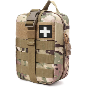 Sac de traumatologie pour intervenants d'urgence avec pochette médicale détachable en polyester robuste pour les urgences quotidiennes en extérieur, pochette de premiers secours EMT détachable - Product Image 1