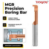 Barre de micro-alésage en carbure monobloc série MGR, outil de rainurage interne, alésage minimum 0,3 mm pour tournage CNC de précision