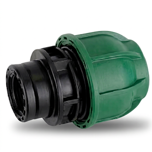 ข้อต่อเกลียวตัวเมียแบบอัดขนาด 32*11/4 ผลิตจากวัสดุ SAP Virgin PP สำหรับท่อ PE/HDPE ดีไซน์วงแหวนป้องกันการกัดกร่อน รับประกัน 3 ปี - Product Image 1