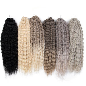 Russie Ariel Jessica Katrine <span class=keywords><strong>Monica</strong></span> Crochet Synthétique Tressage Extension De Cheveux Lâche Vague Profonde Synthétique Bouclés Vague Twist - Product Image 6