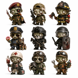 Set di 8 Action Figure in PVC di Vigili del Fuoco Urbani per Halloween, <span class=keywords><strong>Giocattoli</strong></span> Personalizzati OEM in Confezione Sorpresa - Product Image 2