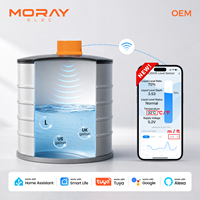 Pengontrol Tangki Air Moray ME201W Tuya Smart IP66 Ultrasonik dengan Layar Volume, Sensor Level Air, Kontrol Jarak Jauh Tanpa Kontak via Aplikasi