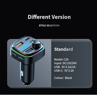 AD-C26 auto buchse Dual Ports Rgb Light 12v Qc 3.0 Pd Typ C Dual Usb Schnell ladegerät Cable Car Charger