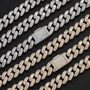 Custom Moissanite Cuban Link <b>Necklace</b> Luxury Hip Hop Jewelry 925 Sterling Silver Chain for Men Women <b>Statement</b> Wedding Gift - Product Image 5