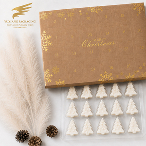 <span class=keywords><strong>Calendrier</strong></span> de l'Avent en Gros : Boîte de 24 Feuilles de Cire Parfumée avec Feuille d'Or – <span class=keywords><strong>Calendrier</strong></span> de l'Avent de Noël Prêt à Expédier - Product Image 1