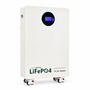 Batterie au lithium LiFePO4 51,2 V 324 Ah murale tout-en-un pour stockage d'énergie domestique avec BMS intelligent et roues - Product Image 2