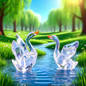 Mini Statuetta di Cigno Elettroplaccata Creativa, Accessori Decorativi Fai-da-Te per Giardino, Mini Ornamenti - Product Image 4